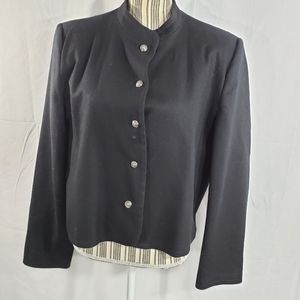 Gordon of Phila Vintage Black Wool Blazer Plus Size 18.